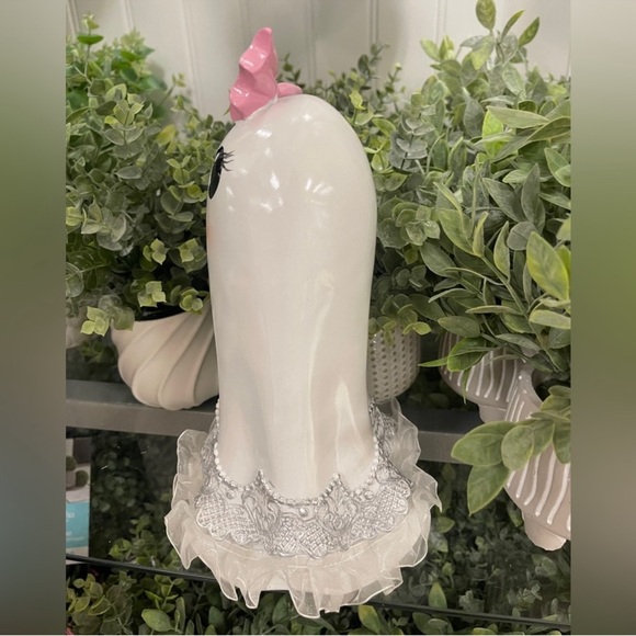 Pink Bow Halloween Ghost Girl Summerween Resin Figure NWT Coquette NWT.  22 - Picture 4 of 8